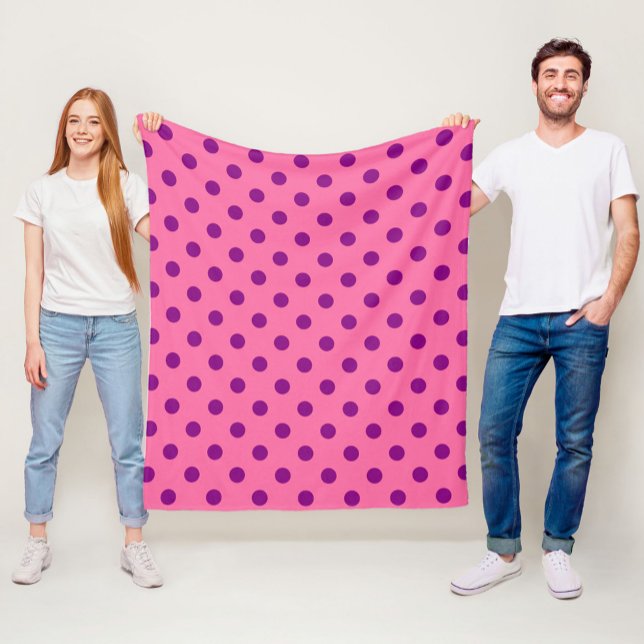 Cobertor De Velo Design De Padrão De Bolinhas Roxo A Rosa (Criador carregado)