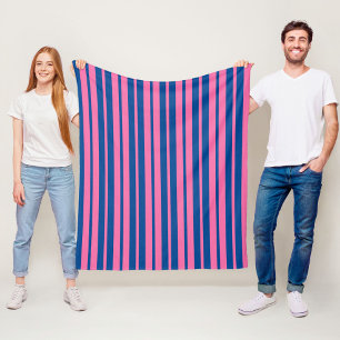 Cobertor De Velo Design de padrão de listras elegantes rosa e azul