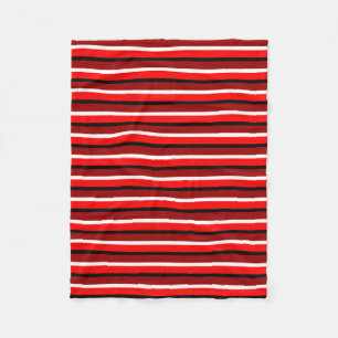 Cobertor De Velo Design de Padrão de Stripes Vermelhas Vermelhas e