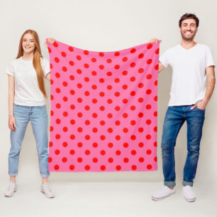 Cobertor De Velo Design de Padrão do Bolinhas Vermelho a Rosa
