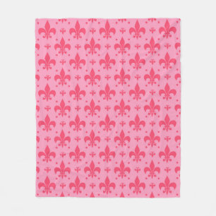 Cobertor De Velo Design de padrão rosa Fleur-de-lis