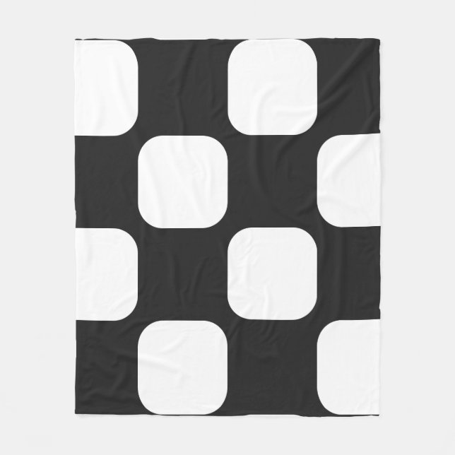 Cobertor De Velo Design de padrão Squircle pastel e branco suave in (Frente)