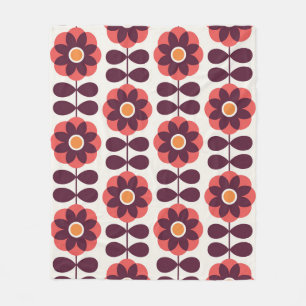 Cobertor De Velo Design de padrão uniforme floral. Estilo escandin