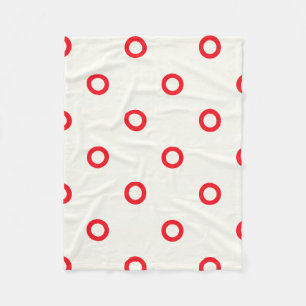 Cobertor De Velo Design de Retro Dot do Círculo Vermelho