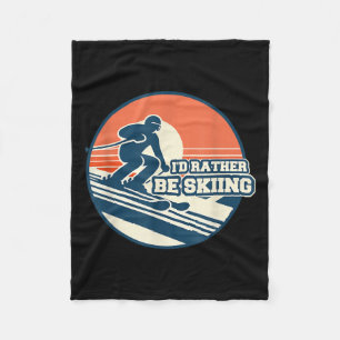 Cobertor De Velo Design de Silhueta de Esqui Vintage com Gradi Suns