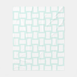 Cobertor De Velo Design de Tear Cyan Verde Pastel & Branco