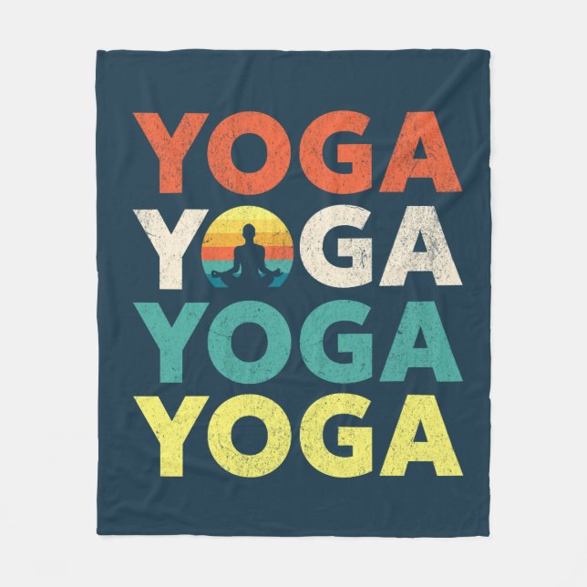 Cobertor De Velo Design de texto Yoga (Frente)