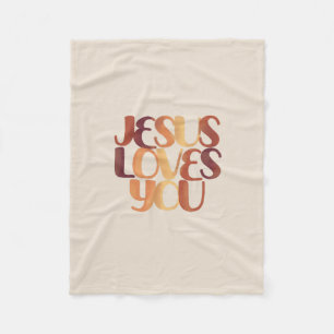 Cobertor De Velo Design de Tipografia Cristã Jesus Ama 
