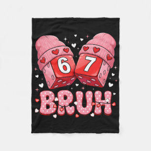 Cobertor De Velo Design de Valentine Fofo de Dados Bruh Seis Sete E