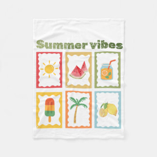Cobertor De Velo Design de Vibes de Verão Retrô