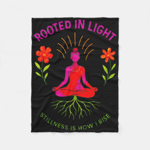 Cobertor De Velo Design de Yoga Meditação Enraizado em Luz