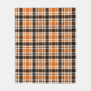 Cobertor De Velo Design do Padrão do Flannel Branco Laranja Preto d