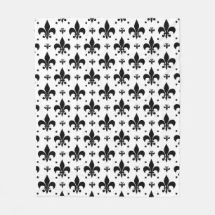 Cobertor De Velo Design do padrão Fleur-de-lis de fundo branco