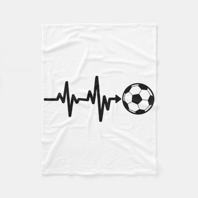 Cobertor De Velo Design do Pulso de Futebol Coração Batendo  (Frente)
