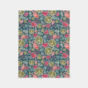 Cobertor De Velo Design do sinal do pacifismo do hipster do símbol