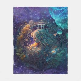 Cobertor De Velo Design em Aquarela do Signo de Virgem