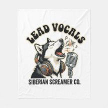 Design Engraçado de Cachorro Vocal Líder Husky