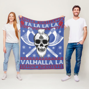 Cobertor De Velo Design Fa-La-La Valhalla Viking Val de Natal Feio