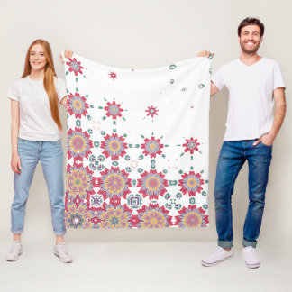 Cobertor De Velo Design Floral Cor de Água Rosa, Branco e Púrpura