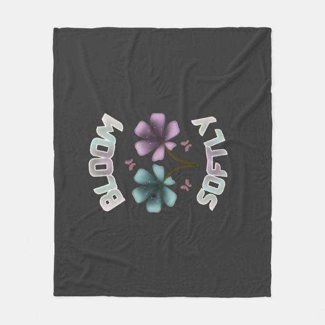 Cobertor De Velo Design Floral de Primavera Bloom Softly Pastel Cot (Frente)