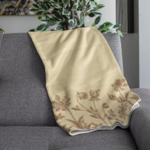 Cobertor De Velo Design Floral Minimalista Elegante com Monograma