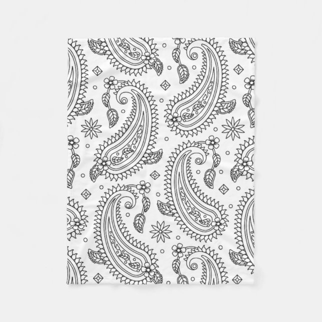 Cobertor De Velo Design inspirado de Paisley (Frente)
