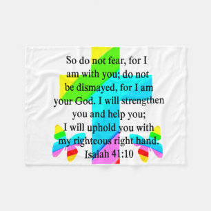 Cobertor De Velo DESIGN ISAIAH 41:10 bonito RAINBOW CROSS
