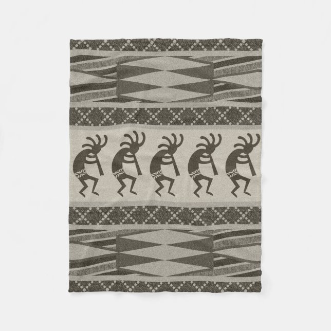 Cobertor De Velo Design Kokopelli Tribal Aztec Padrão (Frente)