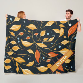 Cobertor De Velo Design Personalizado de Folha Floral de Folha de o