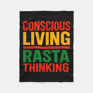 Cobertor De Velo Design Rasta, Vida Consciente, Frases Motivacionai