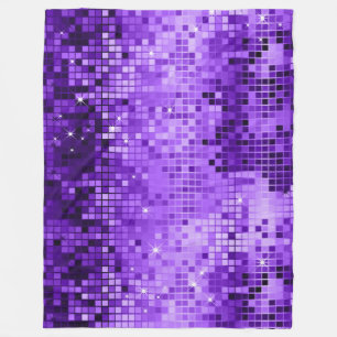 Cobertor De Velo Design retro do brilho roxo elegante do disco