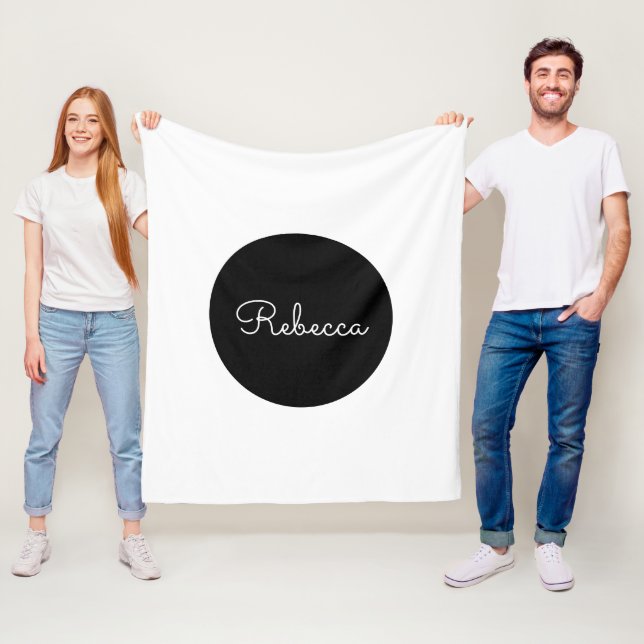 Cobertor De Velo Design retromoderno de Script Branco Editável lega (In Situ)