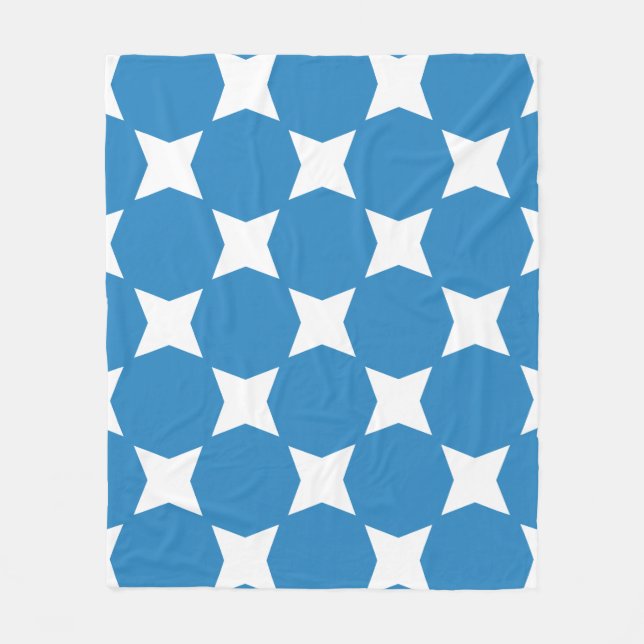 Cobertor De Velo Design Royal Azul Pastel & Branco com Estrelas (Frente)
