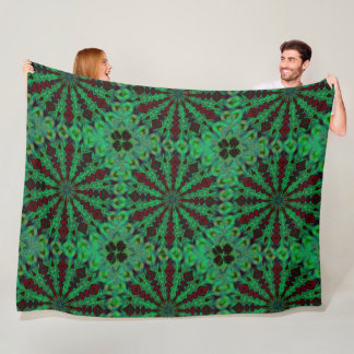 Cobertor De Velo design sazonal verde e vermelho, natal inverno