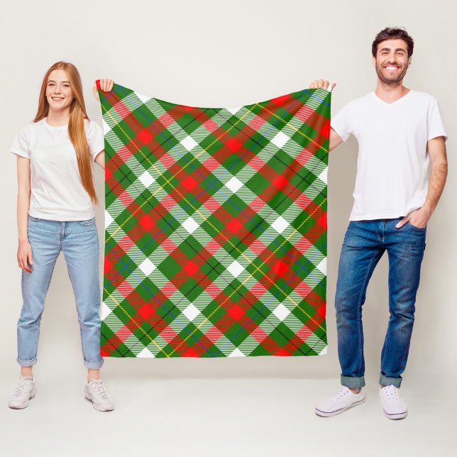 Cobertor De Velo Design Xadrez de Flanela Vermelho Verde Branco  (Criador carregado)