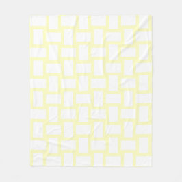 Cobertor De Velo Designação Amarela Pastel e Tecido Branco