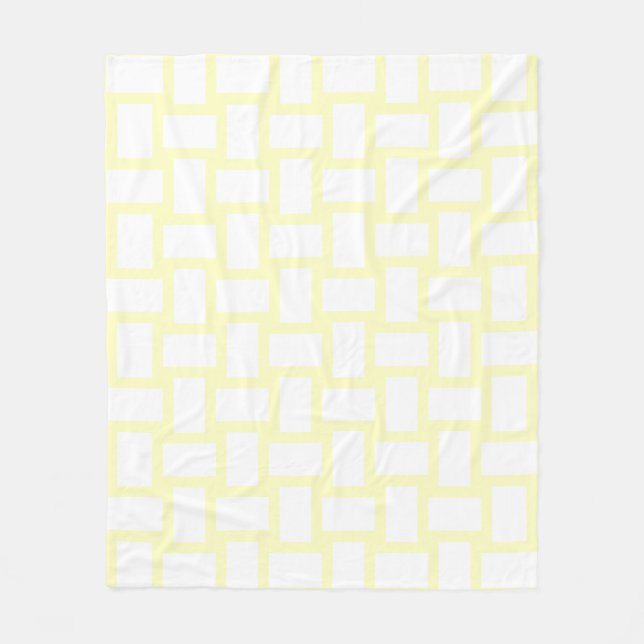 Cobertor De Velo Designação Amarela Pastel e Tecido Branco (Frente)