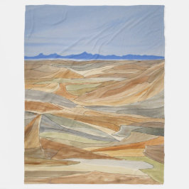 Cobertor De Velo Desolar Impressão de Arte de Linha de Cores de Águ