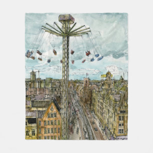 Cobertor De Velo Destinos Curso de Swing Europeu com Aquarela