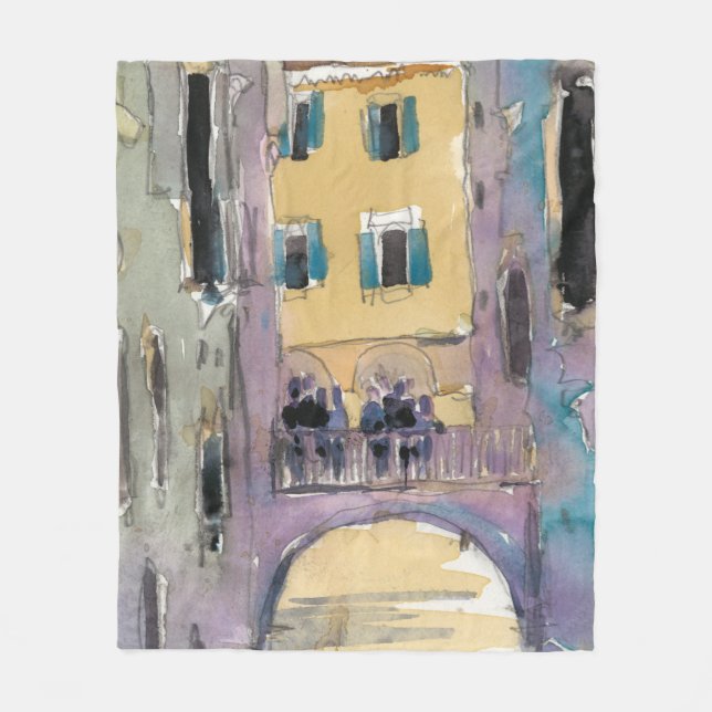 Cobertor De Velo Destinos | Vista de Ponte do Canal de Veneza (Frente)