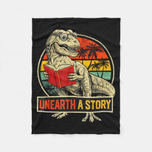 Cobertor De Velo Desvendar uma história livro de leitura de dinossa
