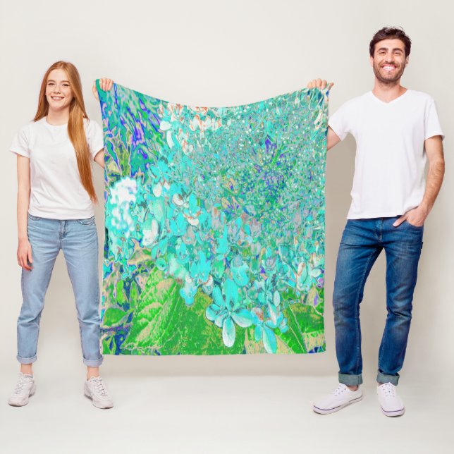 Cobertor De Velo Detalhe de Aqua Elegante e Hydrangea de luz verde (In Situ)