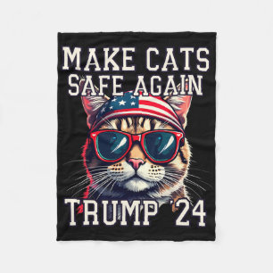 Cobertor De Velo Dete Meme Trump 24 Presidente Engraçado Faça Gatos