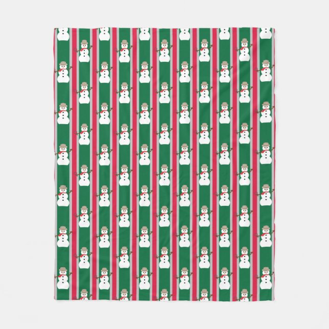 Cobertor De Velo Detetive Snowman de Natal divertido e Rico (Frente)