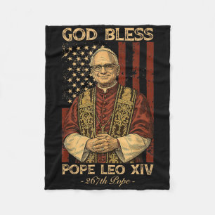 Cobertor De Velo Deus abençoe Leo Xiv Robert Francis Prevost Amer