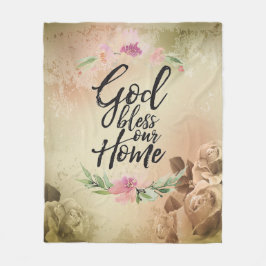 Cobertor De Velo Deus abençoe nossa casa