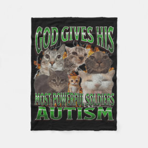 Cobertor De Velo Deus Dá A Sua Mais Poderosa Autismo Engraçado Meme