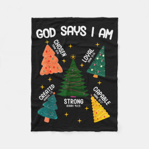 Cobertor De Velo Deus Diz Eu Sou Amante de Árvore de Natal Homens M