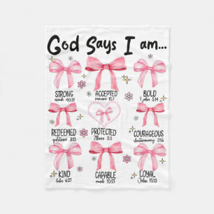 Cobertor De Velo Deus Diz Que Sou Rosa Coquete Cristã Jesus Feliz