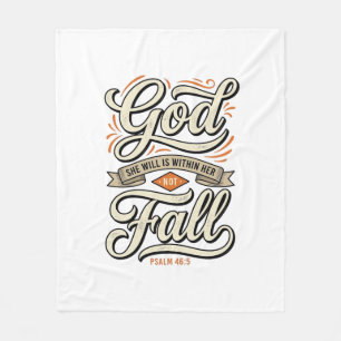 Cobertor De Velo Deus Está Dentro Dela Ela Não Vai Cair Camiseta Vi